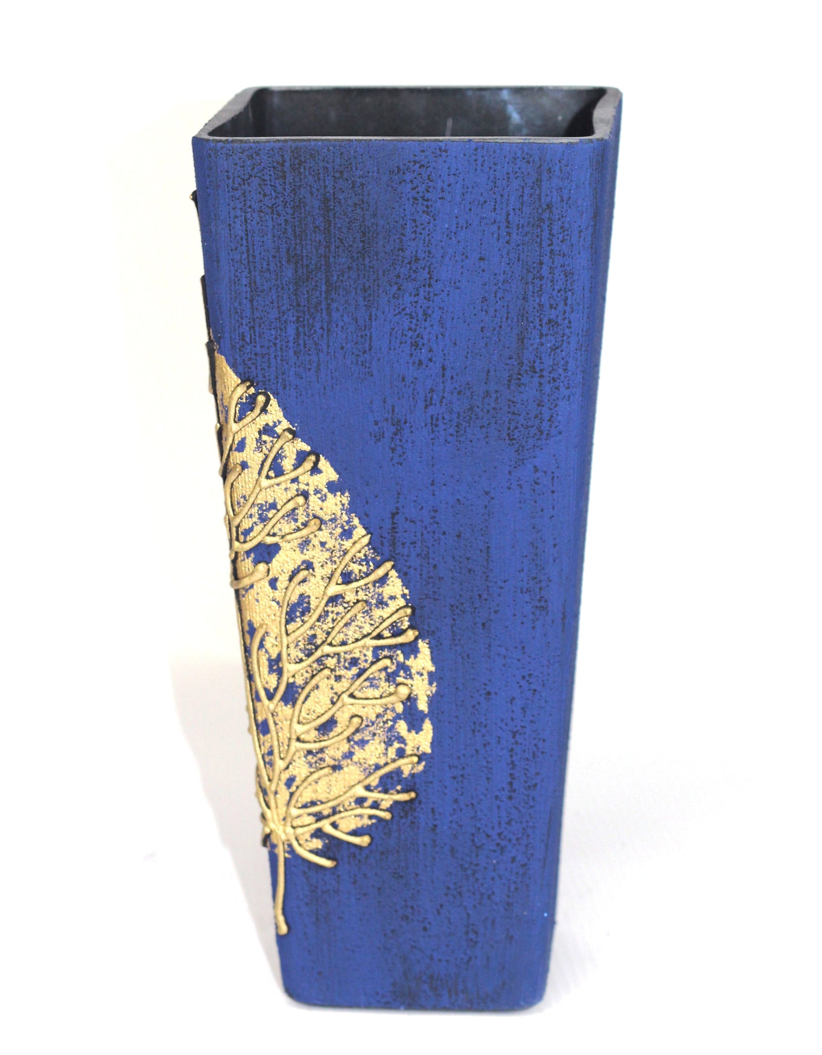 table dark blue art decorative glass vase 7011/250/sh161.1