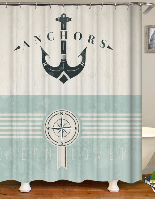 Load image into Gallery viewer, Ocean Lover Anchor Shower Curtain
