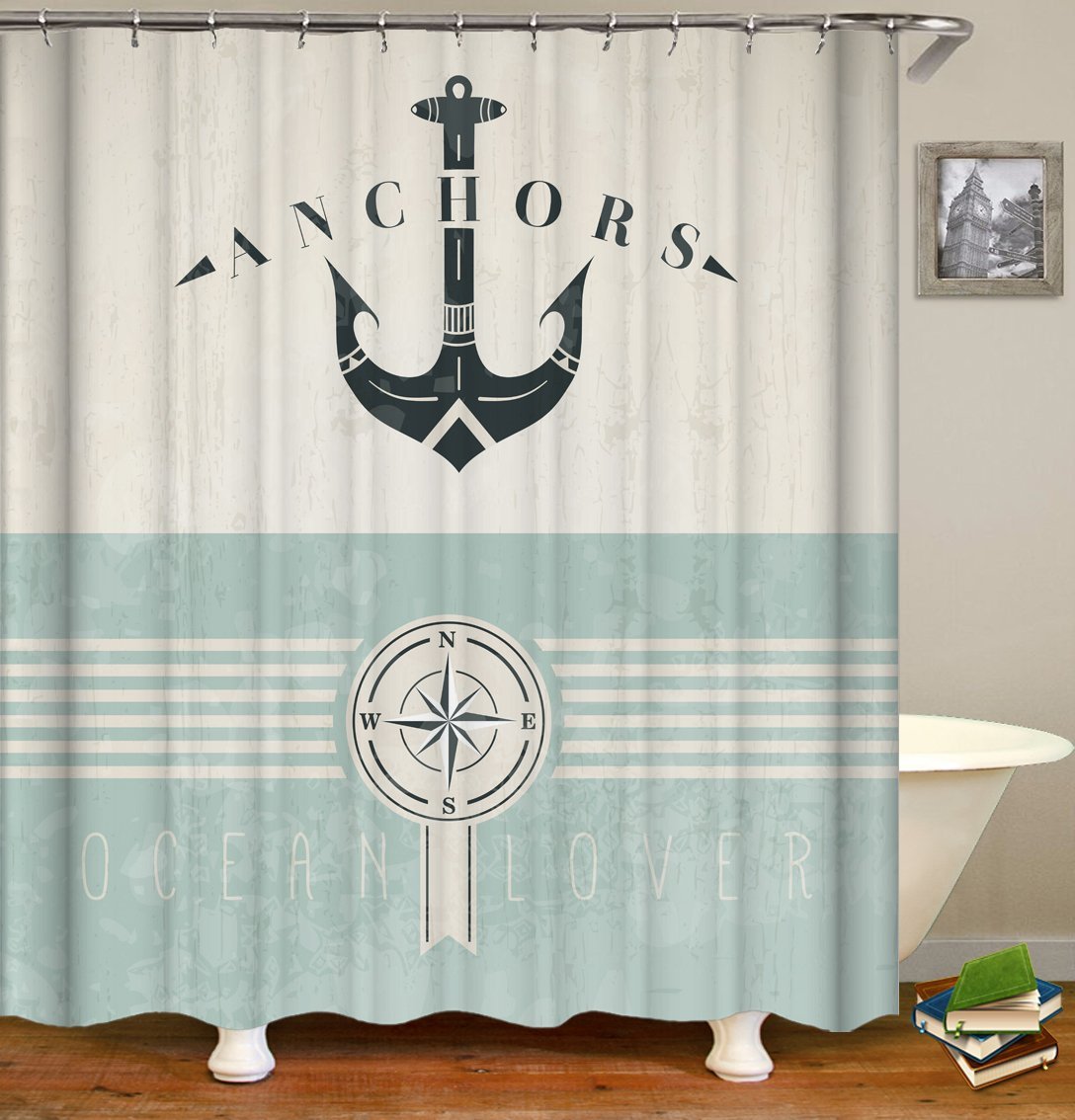 Ocean Lover Anchor Shower Curtain