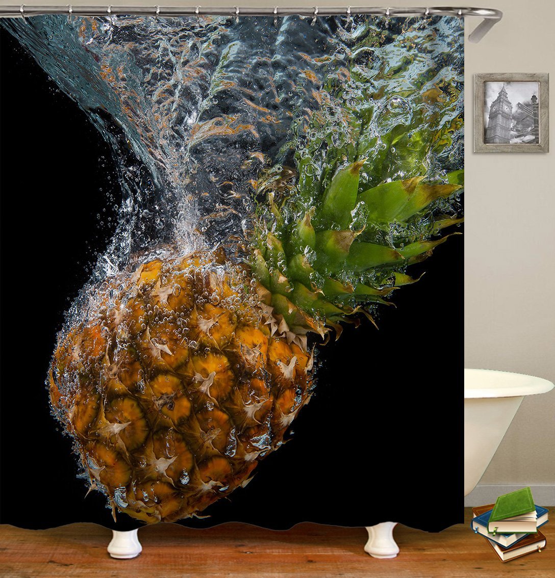 Sinking Pineapple Shower Curtain