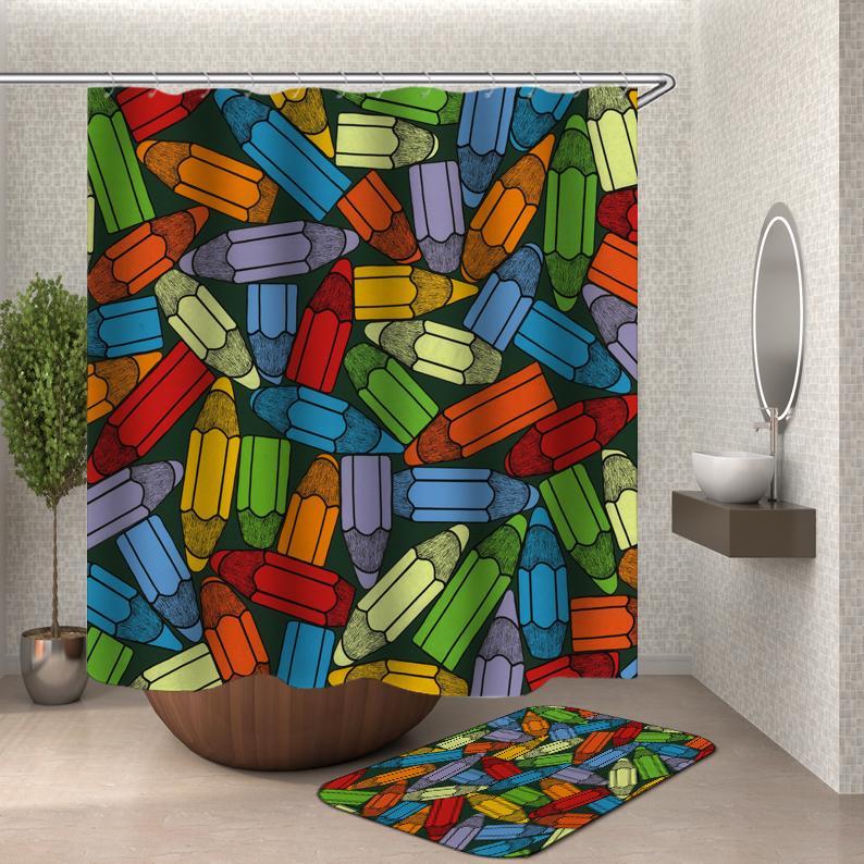 Colorful Pencils Shower Curtain