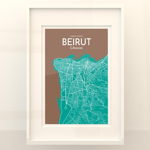 Load image into Gallery viewer, Beirut City Map Poster
