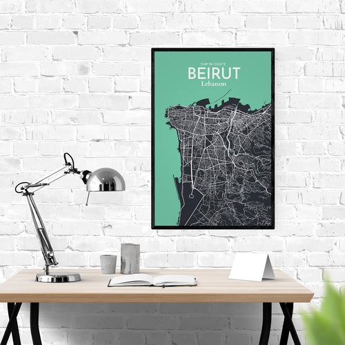 Beirut City Map Poster