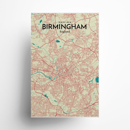 Load image into Gallery viewer, Birmingham City Map Poster
