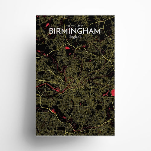 Load image into Gallery viewer, Birmingham City Map Poster
