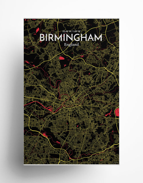 Load image into Gallery viewer, Birmingham City Map Poster
