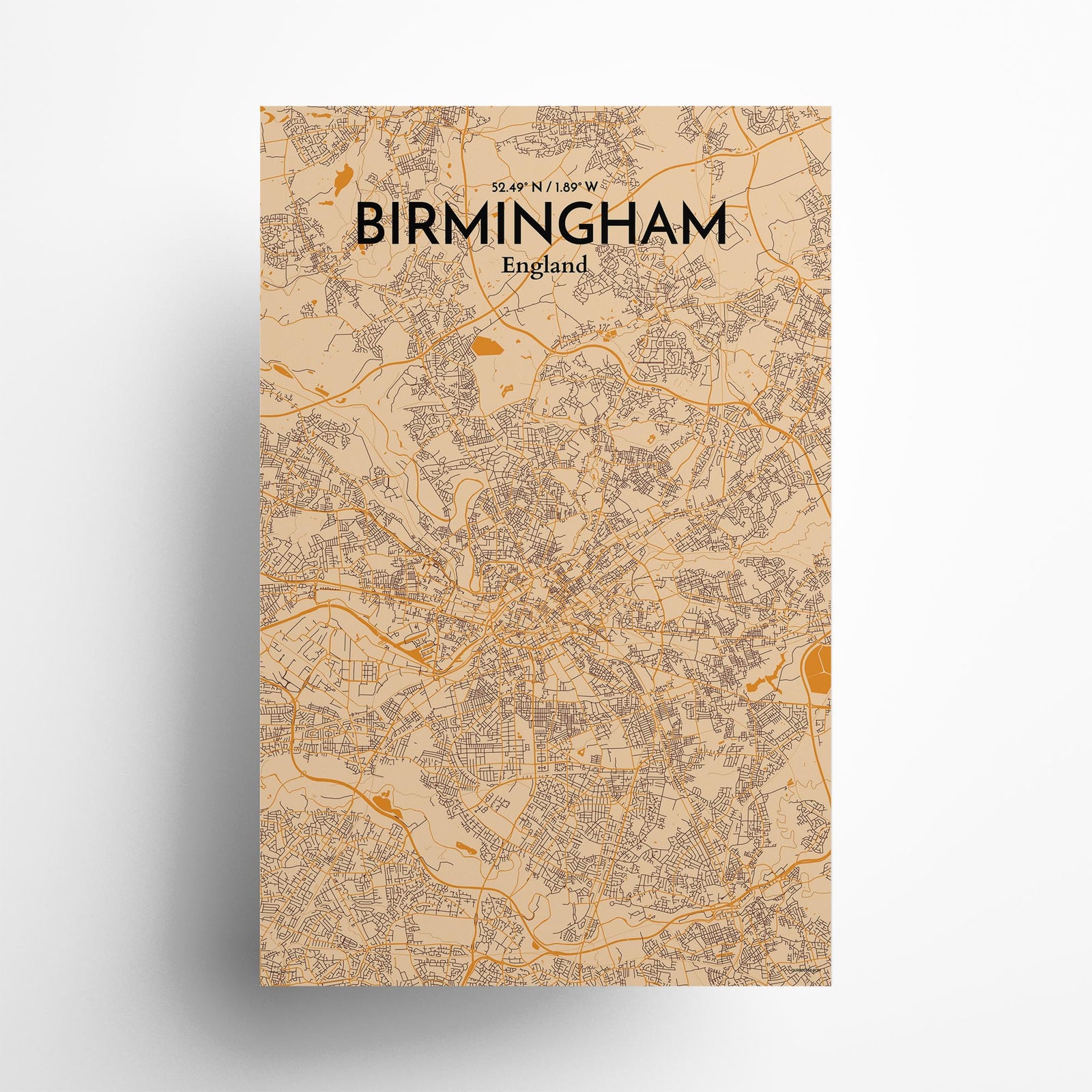 Birmingham City Map Poster