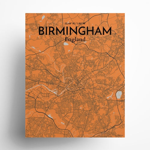 Birmingham City Map Poster