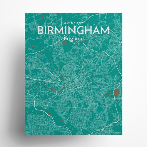 Load image into Gallery viewer, Birmingham City Map Poster
