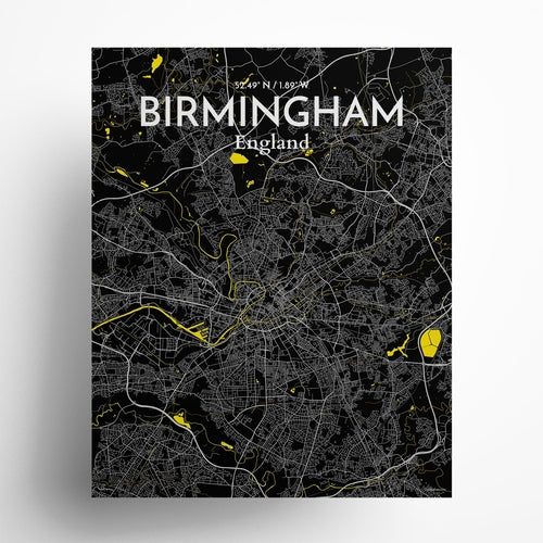 Load image into Gallery viewer, Birmingham City Map Poster
