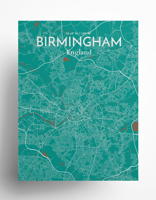 Load image into Gallery viewer, Birmingham City Map Poster
