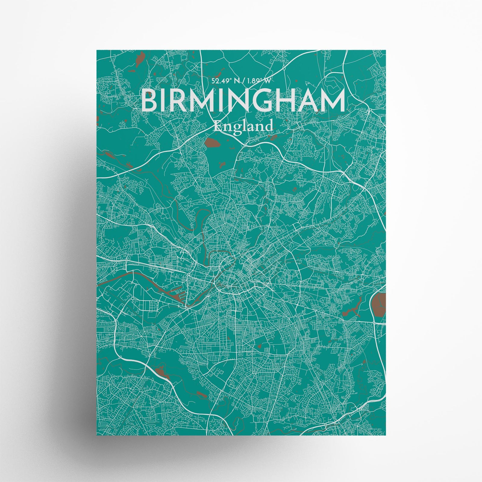 Birmingham City Map Poster