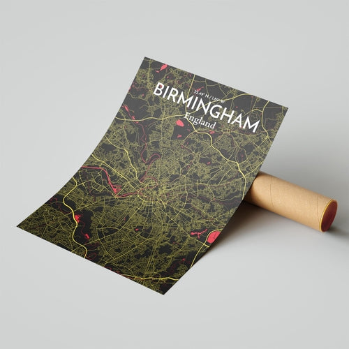 Load image into Gallery viewer, Birmingham City Map Poster
