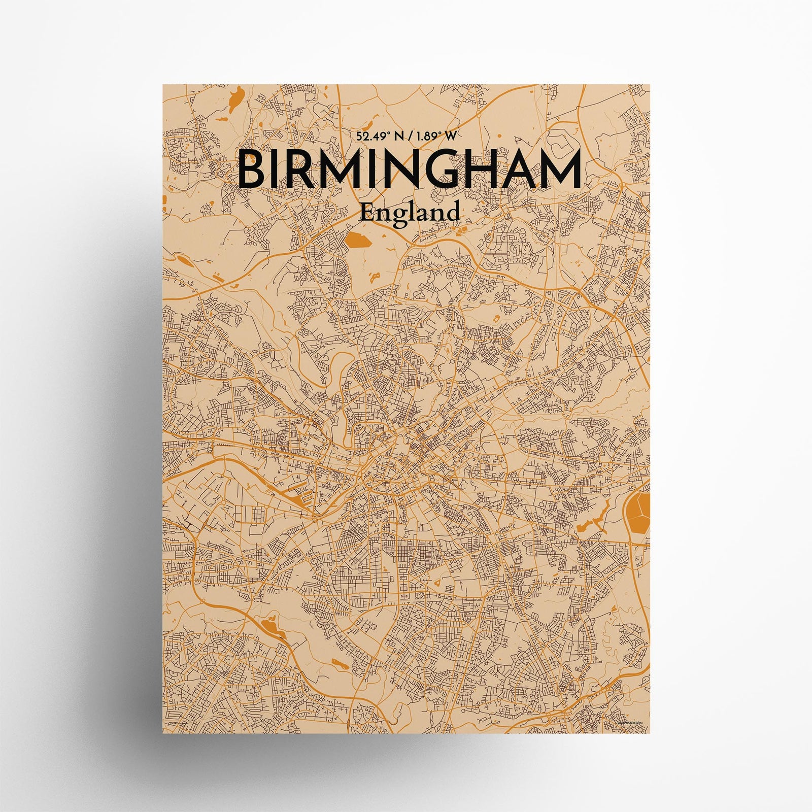 Birmingham City Map Poster