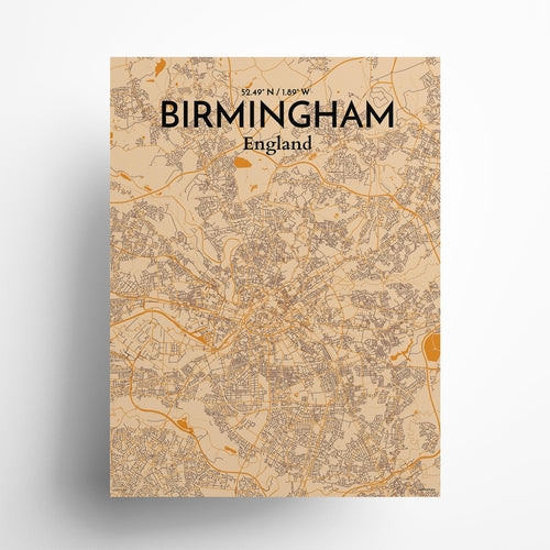 Load image into Gallery viewer, Birmingham City Map Poster
