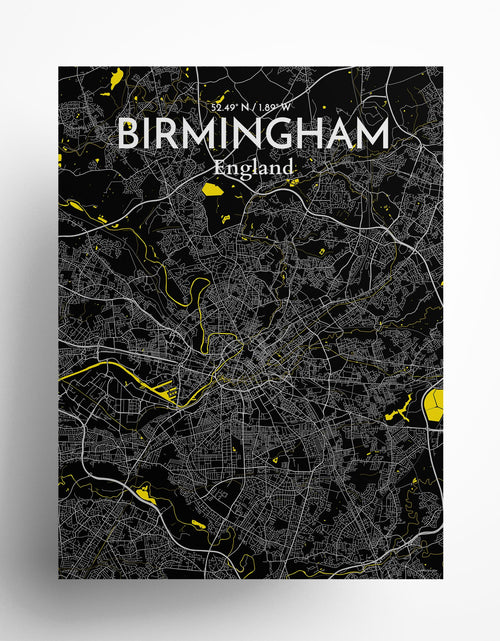 Load image into Gallery viewer, Birmingham City Map Poster
