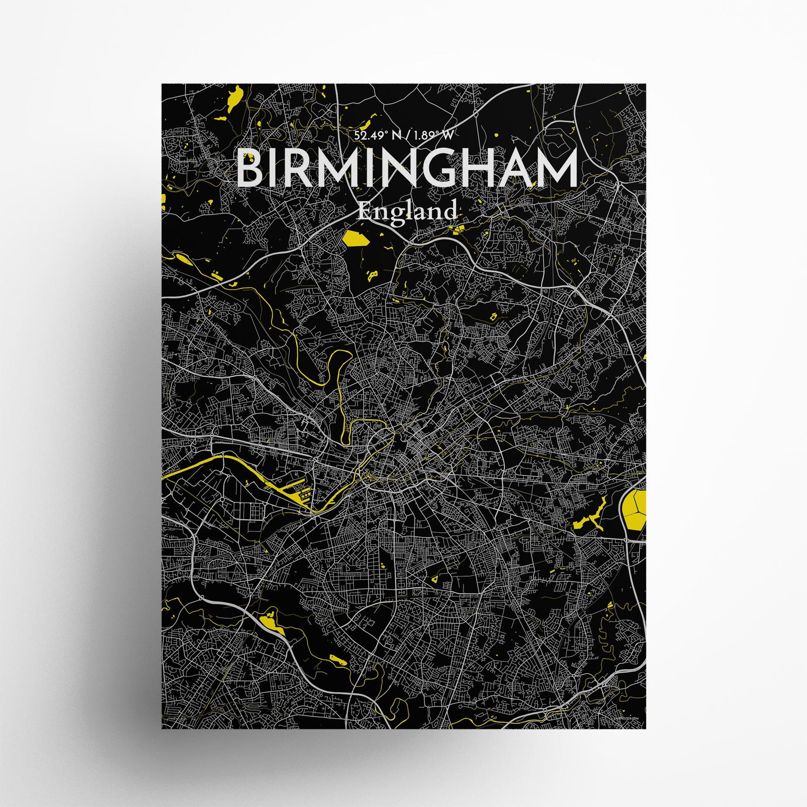 Birmingham City Map Poster