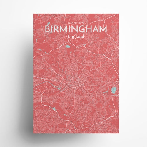 Load image into Gallery viewer, Birmingham City Map Poster
