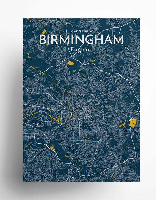 Load image into Gallery viewer, Birmingham City Map Poster
