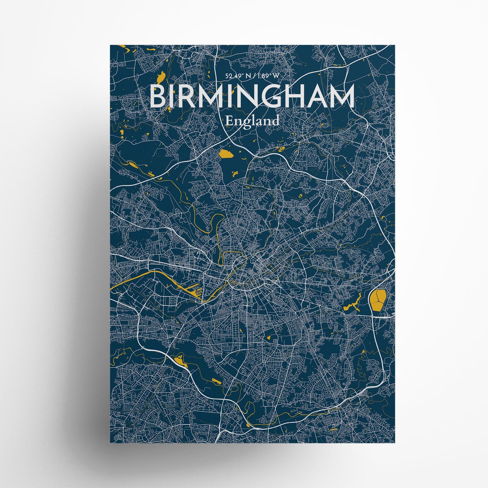 Birmingham City Map Poster