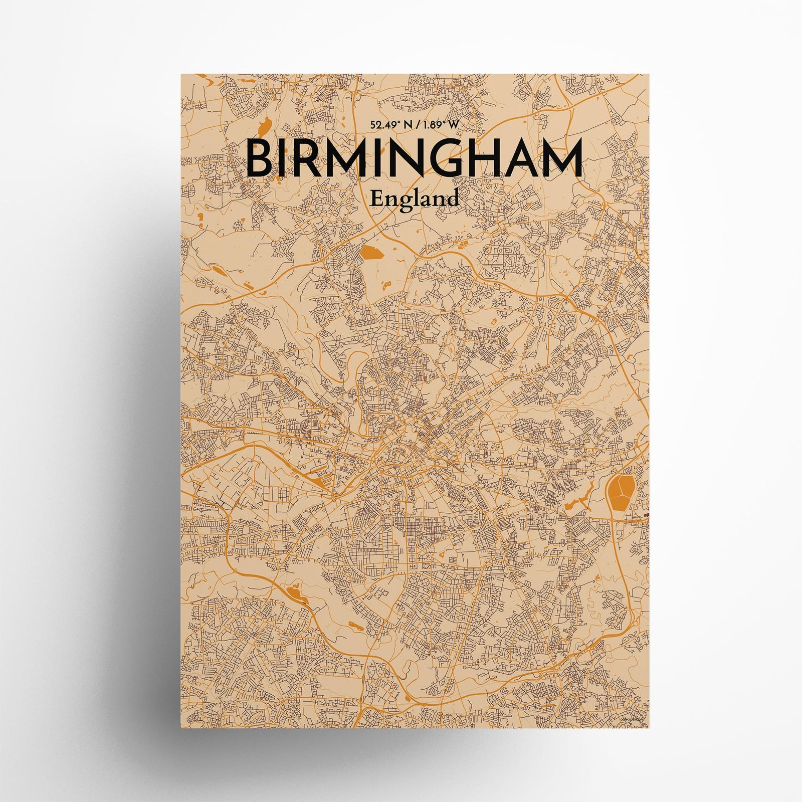 Birmingham City Map Poster