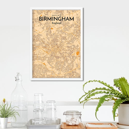 Load image into Gallery viewer, Birmingham City Map Poster
