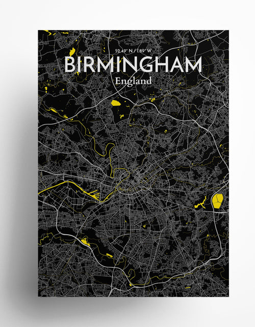 Load image into Gallery viewer, Birmingham City Map Poster
