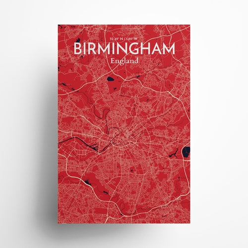 Load image into Gallery viewer, Birmingham City Map Poster
