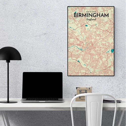 Load image into Gallery viewer, Birmingham City Map Poster
