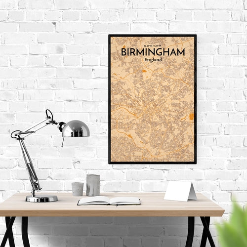 Load image into Gallery viewer, Birmingham City Map Poster
