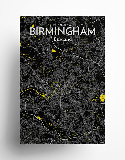 Load image into Gallery viewer, Birmingham City Map Poster
