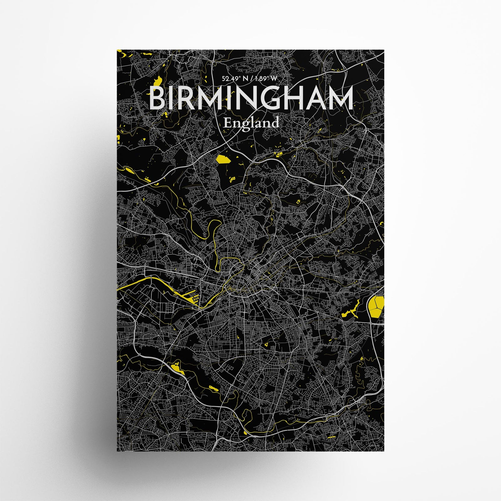 Birmingham City Map Poster