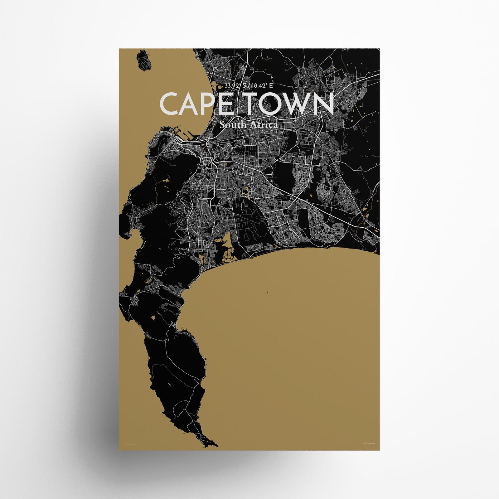 Cape Town City Map Poster