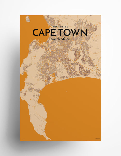 Load image into Gallery viewer, Cape Town City Map Poster
