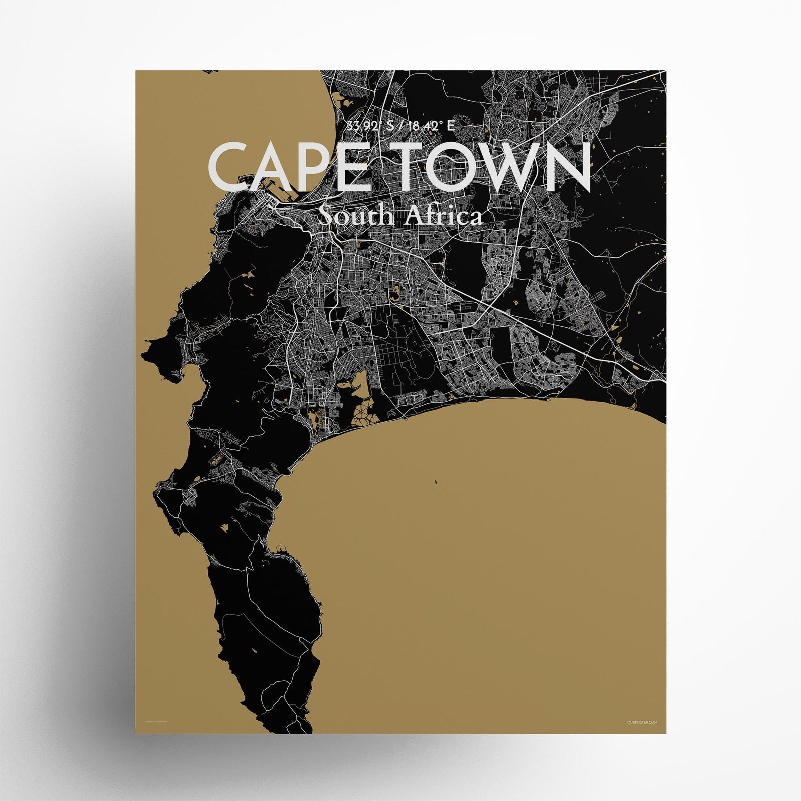 Cape Town City Map Poster