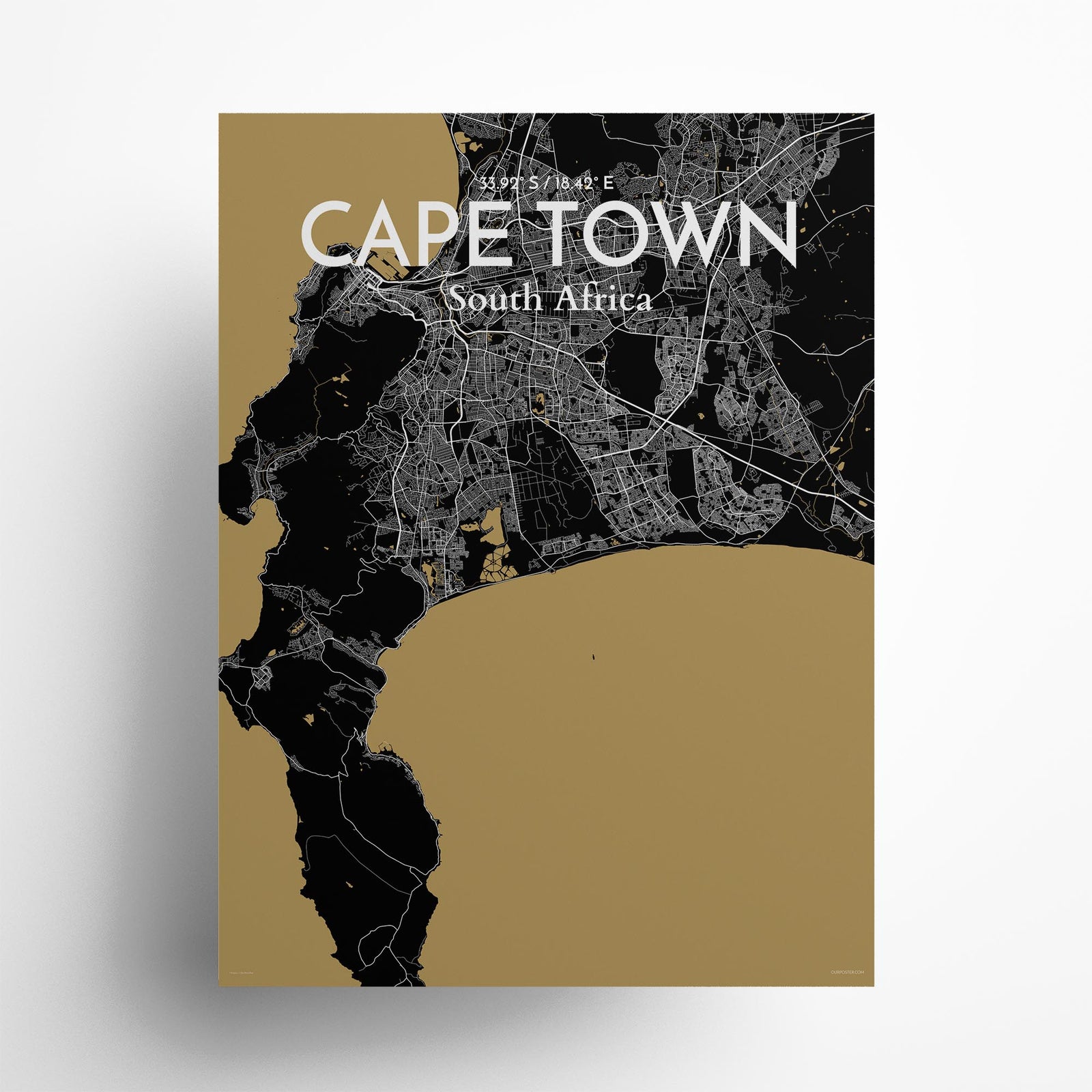 Cape Town City Map Poster