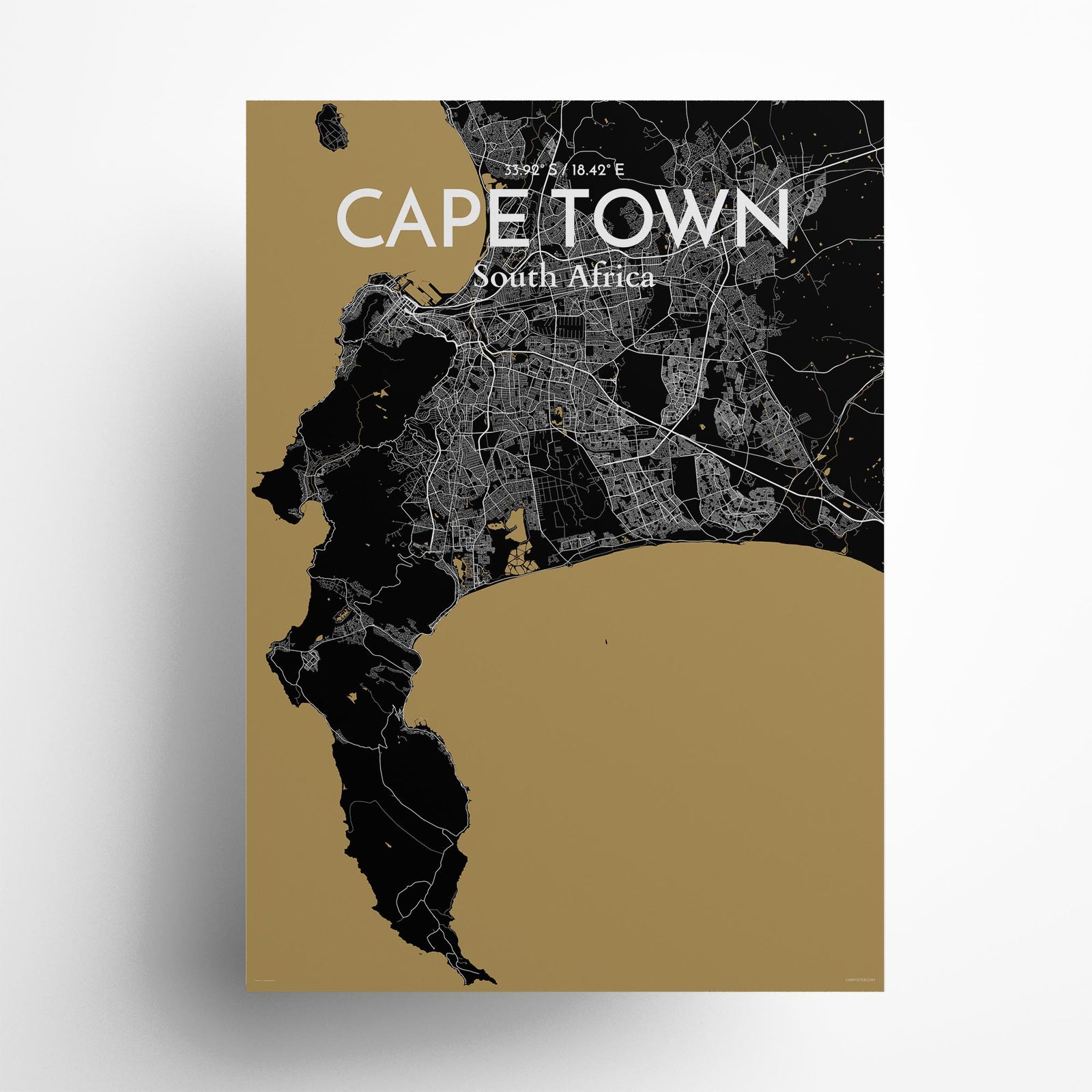 Cape Town City Map Poster