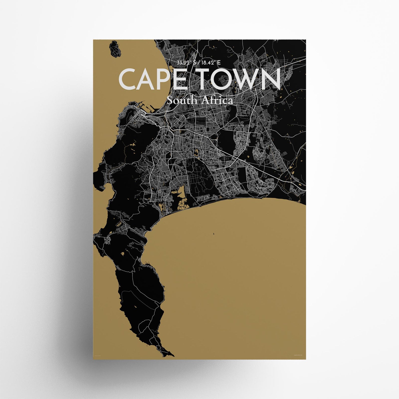 Cape Town City Map Poster