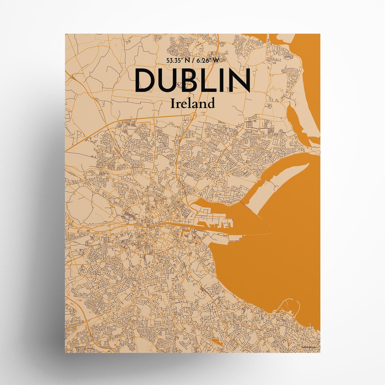 Dublin City Map Poster