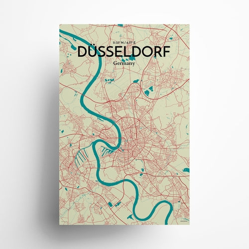 DÃ¼sseldorf City Map Poster