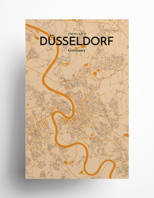 Load image into Gallery viewer, DÃ¼sseldorf City Map Poster
