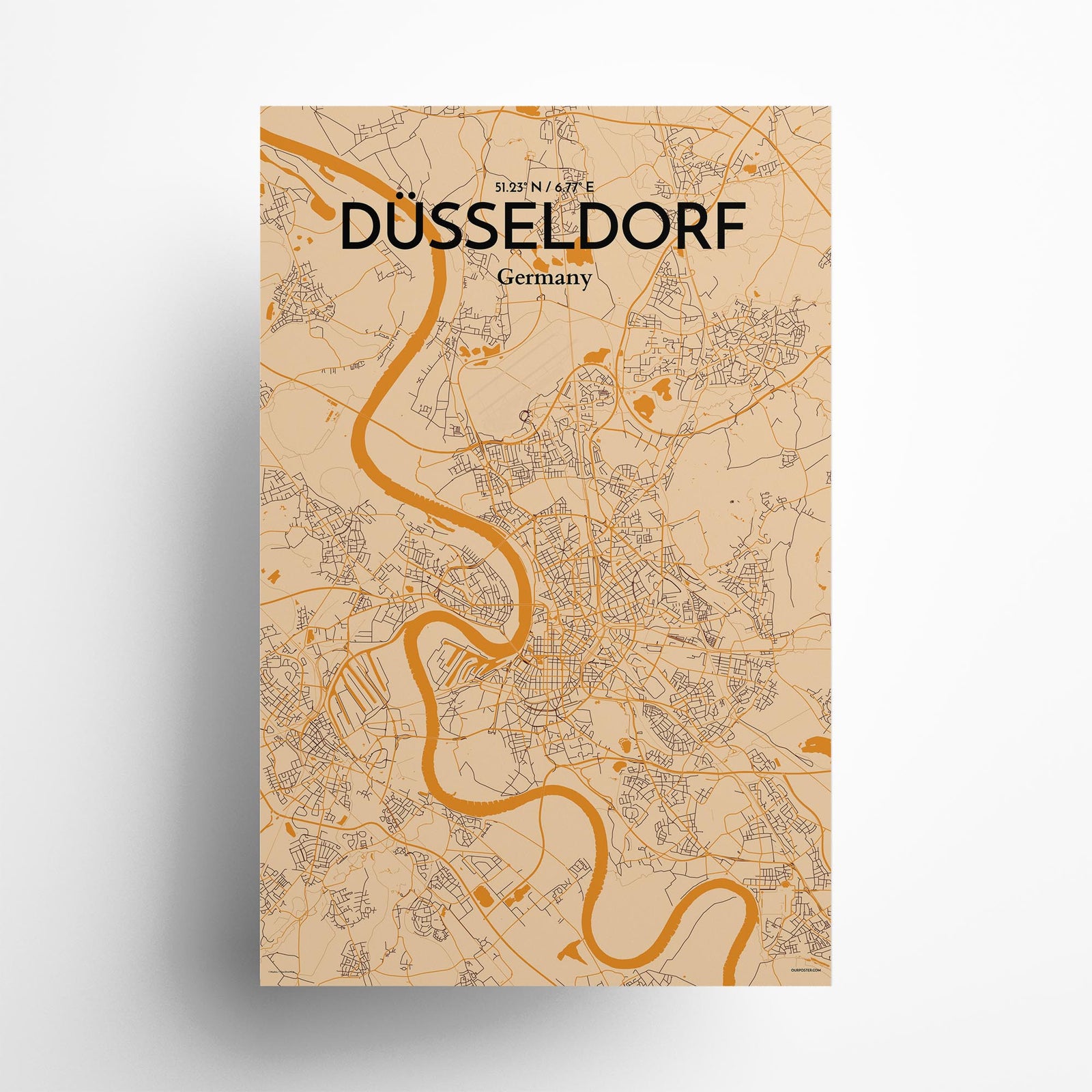 DÃ¼sseldorf City Map Poster