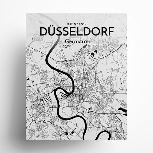 DÃ¼sseldorf City Map Poster