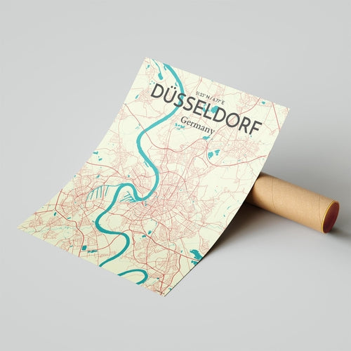 DÃ¼sseldorf City Map Poster