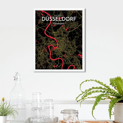 DÃ¼sseldorf City Map Poster