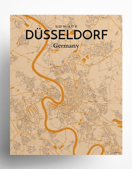 Load image into Gallery viewer, DÃ¼sseldorf City Map Poster
