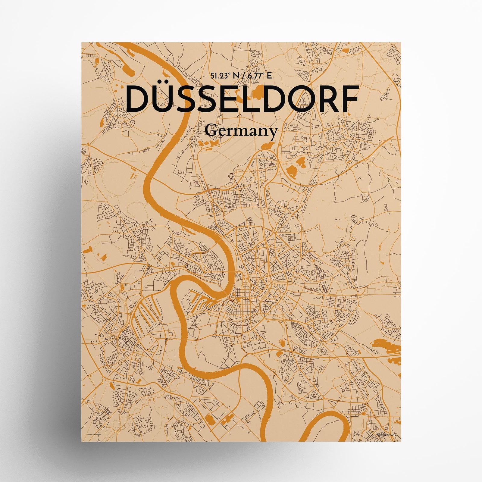 DÃ¼sseldorf City Map Poster