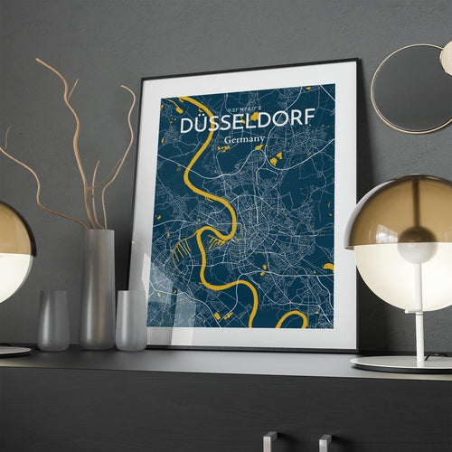 DÃ¼sseldorf City Map Poster