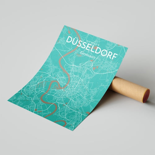 DÃ¼sseldorf City Map Poster