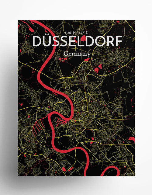 Load image into Gallery viewer, DÃ¼sseldorf City Map Poster
